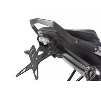 Kit porta targa PROTECH con luce led, riflettore e piastra luce acciaio inossidabile/nero alluminio rivestito in polvere, nero