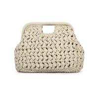 Fecialy Borsa a mano in paglia da donna borse intrecciate da spiaggia per l'estate borse con manico superiore in paglia borse a tracolla da vacanza
