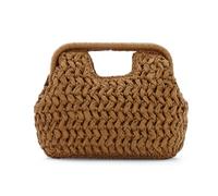 Fecialy Borsa a mano in paglia da donna borse intrecciate da spiaggia per l'estate borse con manico superiore in paglia borse a tracolla da vacanza