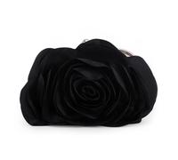 Fecialy Donna Borsa da sera Borsellino in raso floreale con catena Rose Pattern Purse Party Prom Handbags