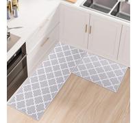 Fecialy Set di tappeti da cucina, 2 pezzi di tappetini e tappeti antiscivolo da cucina Set di tappetini da pavimento lavabili con supporto in silicone addensato, 40x60cm+40x120cm