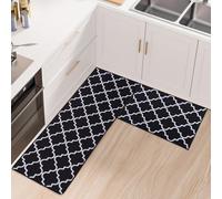Fecialy Set di tappeti da cucina, 2 pezzi di tappetini e tappeti antiscivolo da cucina Set di tappetini da pavimento lavabili con supporto in silicone addensato, 40x60cm+40x120cm