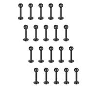 FECTAS 20 Pezzi Piercing al Labbra Labbro Anello in Acciaio Inossidabile 16G 8mm