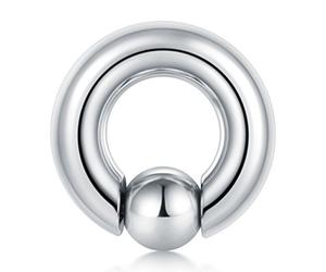 FECTAS PA Anello Prince Albert Piercing Captive Bead Rings Azione a Molla CBR Monster Screwball Rings 0G 19mm Gioielli per Il Corpo in Acciaio Chirurgico per Uomini Donne