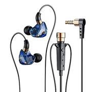 FEDAI KT-02 - Cuffie sportive con cavo con cancellazione del rumore, con microfono dinamico HD, jack da 3,5 mm, per registrazioni di canto dal vivo, karaoke, streaming video dal vivo, miking di giochi