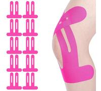 FEDDTY 10 Pezzi Nastro Fasciature Sportive Kinesiology Tape Nastro Per Muscoli Tape Crossfit Benda Elastica Autoadesiva Nastro Sportivo Cerotti Taping Kinesiologico (Rosa)