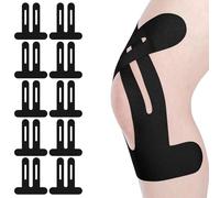 FEDDTY 10 Pezzi Nastro Fasciature Sportive Kinesiology Tape Nastro Per Muscoli Tape Crossfit Benda Elastica Autoadesiva Nastro Sportivo Cerotti Taping Kinesiologico (Nero)