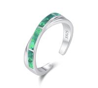 Fede Amore Speranza/Posso fare tutto Anello Anello in Argento Sterling 925 Opale Anello Gioielli Anello Regolabile Signore Ragazze Donne