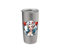 Fede amore speranza tatuaggio design con cuore rose + ancora Bicchiere termico in acciaio inox doppia parete