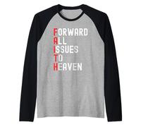 Fede basata su Tutte Le questioni al Cielo Gesù Cristiano Maglia con Maniche Raglan