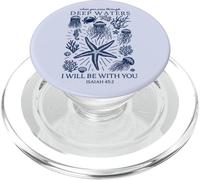 Fede cristiana acque profonde dell'oceano Isaia 43 2 Scrittura PopSockets PopGrip per MagSafe