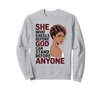 Fede Cristiana afroamericana Orgoglio Donna Nera Felpa