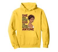 Fede Cristiana afroamericana Orgoglio Donna Nera Felpa con Cappuccio