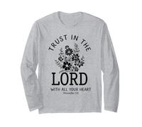 Fede Cristiana Arte Botanica Minimalista Maglia a Manica