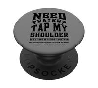Fede cristiana bisogno di preghiera toccare la mia spalla PopSockets PopGrip Adesivo