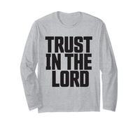 Fede Cristiana Fiducia nel Signore Scrittura Proverbi 3:5 Maglia a Manica