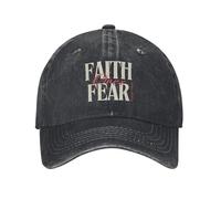 Fede Cristiana Oltre la Paura Berretto da Baseball Casual per Coppia Donne Palestra all'aperto Cappelli Hip Hop Crema Solare di Moda Berretti da Baseball Cotone, per Tutte Le Stagioni