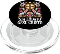 Fede Cristiana Sia Lodato Gesù Cristo Croce Sacro Cuore PopSockets PopGrip per MagSafe