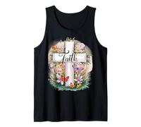 Fede Croce Floreale Farfalle Cristo Fiori Ragazza Religiosa Canotta