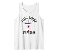 Fede Famiglia libertà Bandiera Americana patriota USA Christian Canotta