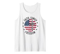 Fede Famiglia libertà Bandiera Americana patriota USA Christian Canotta