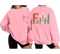 Fede Felpa, Fede Camicia, Cristiano Bibbia Verso Croce Grafica Religiosa Fede Felpe Per Le Donne, rosa, XL