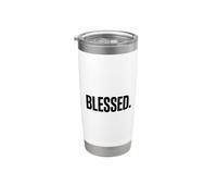 Fede Gratitudine Cristiano Blessed. Minimalista Bicchiere termico in acciaio inox doppia parete
