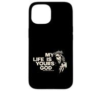 Fede in Gesù La mia vita data a Dio Cristo vive Custodia per iPhone 15