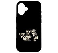 Fede in Gesù La mia vita data a Dio Cristo vive Custodia per iPhone 16