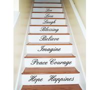 Fede Love Believe Laugh 10 Parole Vinile Muro Adesivi Arte Citazione Decorazione