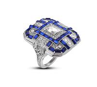 Fede Nuziale Hyperbole Square in Cristallo Lucido da Donna Taglia 6 novità Clever