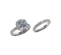 Fede nuziale per anello da donna con diamante rotondo Portatovaglioli Set Di 12 (A, F)