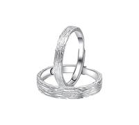 Fede nuziale personalizzabile Anello in argento Sterling 925 con texture ossellata martellata a mano regolabile popolare per coppia unisex sorella San Valentino gioielli, Réglable, Argento Sterling
