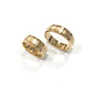 Fede o fedina "ROMA” lui/lei - 6 mm in oro giallo 750%