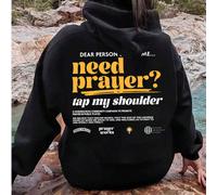 Fede oltre la paura, felpa con grafica casual da ragazza per vacanze, con Gesù, pullover a maniche lunghe spesso per autunno/inverno 8Y,9Y,10Y,14Y,11Y,12Y,13YLettereTessuto