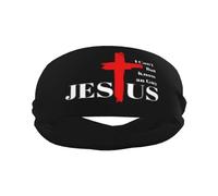 Fede religiosa cristiana Gesù-Romani 1:16 Fascia sportiva Fasce per capelli eleganti per esercizi di yoga traspiranti