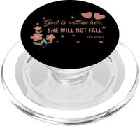 Fede Salmo 46:5 Dio è dentro di lei, non cadrà floreale PopSockets PopGrip per MagSafe