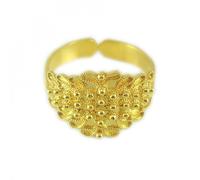 Fede sarda campidanese 3 file oro giallo 18 kt filigrana Sardegna artigianale