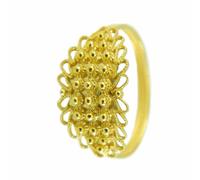 Fede sarda oro giallo 18 kt filigrana Sardegna a tre file Gioiello Sardo