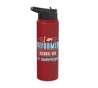 Fede Sono riformato perché Dio è sovrano Citazione cristiana Stainless Steel Insulated Water Bottle