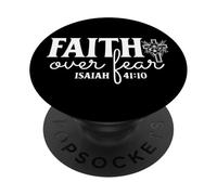 Fede sopra la paura - Design floreale ispiratore PopSockets PopGrip Adesivo