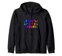 Fede Speranza Amore ASL Lingua dei segni americana Battito cardiaco Felpa con Cappuccio