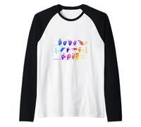 Fede Speranza Amore ASL Lingua dei segni americana Battito cardiaco Maglia con Maniche Raglan