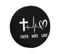 Fede Speranza Amore Cristianesimo Copri Ruota di Scorta Impermeabile Ruota di Scorta Coperture della Premium Copertura della Gomma Universale per SUV Truck Car 17inch