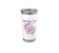Fede Speranza Amore Epilessia Consapevolezza Fiore Viola Epilettico Bicchiere termico in acciaio inox doppia parete