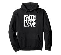 Fede Speranza Amore - Ispirazione cristiana Felpa con Cappuccio