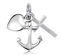 Fede speranza Amore Matthias viennagold argento - argento Sterling 925 Ciondolo con ancora Cuore Croce per catena #KA-13