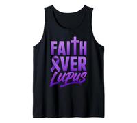 Fede sul Lupus Consapevolezza Nastro Viola Croce Cristianesimo Canotta