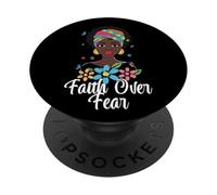Fede sulla paura Afrocentric Headwrap PopSockets PopGrip Adesivo