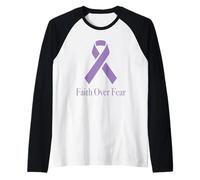 Fede sulla paura, consapevolezza della Giornata nazionale dei sopravvissuti al cancro Maglia con Maniche Raglan